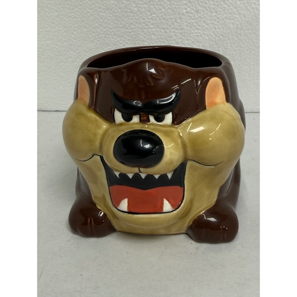 Tasmanian Devil Taz 1989 Vintage‎ 3D Ceramic Applause Mug Brown  660006